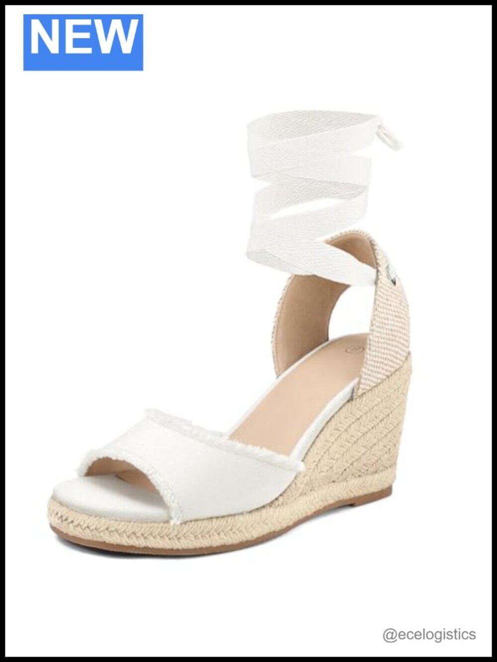 Wedge Sandals Open Toe Espadrilles Platform Ankle Strap Lace Up Summer Shoes